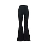 FDEETY Pantalones de Yoga Acampanados para Mujer Pantalones de Campana elásticos de Cintura Alta para salón, Pantalones Palazzo Hippie para Baile