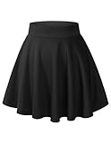 DRESSTELLS Falda Mujer Verano Sueltos Vestido Plisado Falda Ballet Mujer Falda Negra Black S