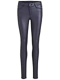 Vila Clothes Vicommit RW New Coated-Noos, Pantalones Mujer, Azul (Total Eclipse), 38 (Talla del Fabricante: Medium)