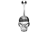PIERCINGLINE piercing ombligo acero quirurgico | Diseño de latón calavera de cristal | Piercing Bananabell | selección de color