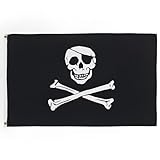 AZ FLAG Bandera Pirata Cabeza DE Muerte 150x90cm - Bandera con Calavera 90 x 150 cm poliéster Ligero