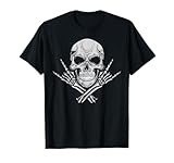 Mano Cornuta guays calaveras música rockero saludo calaveras Camiseta