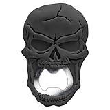 VB VIN BOUQUET FID 1428 Abrebotellas con Forma de Calavera en Negro – Diseño Original y Resistente para Cervezas y Refrescos