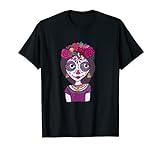 Calavera Mexicana Catrina Dia de Muertos Artístico Camiseta