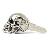 Cubierta de Llave de Calavera de Demonio, Llaveros de Cabeza de Metal, Fundas Góticas Con Anillo para Llaves de Casa, Puerta y Motocicleta