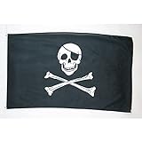 AZ FLAG Bandera Pirata Cabeza DE Muerte 90x60cm - Bandera con Calavera 60 x 90 cm