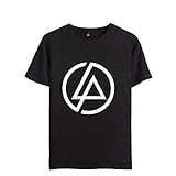 Linkin Park Camiseta Casual camiseta Slim manga corta T redondo flojo Estudiante salvaje cuello camiseta de los hombres y las mujeres de moda clásico de tendencia superior del viento Colegio transpira