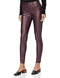 FIND Pu Coated, Pantalones Mujer, Rojo (Cranberry), 38 (Talla del fabricante: X-Small)