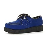 Hombres Plano cuña Plataforma Punk gótico Psychobilly Creepers Zapatos con Cordones número 10 44
