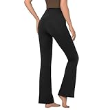 Getervb Pantalones Campana Mujer de Yoga Cintura Alta Pantalones Acampanados Flared Opacos Mallas Casual Danza Fitness