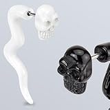 Emeco TAFX07f - Dilatador de oreja con forma de calavera, color blanco
