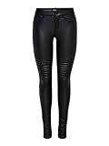 Only Onlnew Royal Coated Biker Skinny Fit Jeans Vaqueros, Negro (Black), M/34L para Mujer