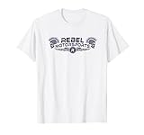 Calaveras con lentejuelas de la estrella de Rebel Motorsports Camiseta