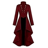 COCD Hombres Chaqueta Retro Steampunk Gotico Chaqueta de Manga Larga Ropa Larga de La Vendimia Viste Traje de Cosplay