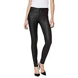 Vero Moda Vmseven NW SS Smooth Pants Noos Pantalones, Negro (Black/Coated), S / 30L para Mujer