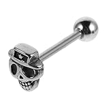 WRITWAA Joyería De Calavera Para Uñas En La Lengua Anillos De Calavera Para Hombres Piercing Para La Lengua Anillos Para Cejas Para Hombres Anillos Para Lengua Para Hombres Anillos