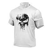 LEEGG Punisher Skull - Camiseta para hombre con diseño de calavera, para entrenamiento informal