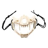 Ihdjasg Máscara Media Cara Calavera - Disfraz Halloween Decorativo Hueso Mascarada Terror - Accesorios Cosplay para Fiestas - Para Obras de Teatro y Fiestas Temáticas de Celebraciones