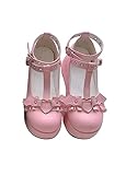 Plataforma para Mujer Mary Janes Zapatos Sweet Toe Tobillo Lolita Gótico Plataforma Vestido Bombas Zapatos Gruesos Zapatos de Plataforma Zapatos de Vestir de Charol