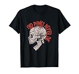 Old Punks Never Die Punk Lovers Groovy Retro Punk Rock Música Camiseta