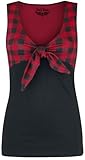 Rock Rebel by EMP Mujer Top Rockabilly Rojo-Negro XL