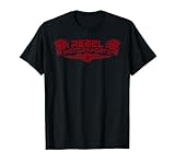 Calaveras con lentejuelas de la estrella de Rebel Motorsports Camiseta