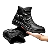 Botas de talón retro medievales, estilo masculino, empalme marrón de invierno, botas de tie - up sólidas, botas redondas, botas de caballero pirata, botas de rol, zapatos punk góticos,Negro,43