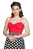Dancing Days Banned Wrap Top Rockabilly Pinup 1950 - Rojo (L)