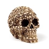Puckator Cabeza SK144 Decoración, Calaveras Múltiples, Resina, Multicolor, Height 12cm Width 10.5cm Depth 15cm