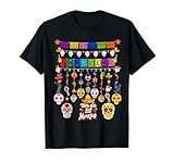 Divertido Dia de los Muertos Mexicana Calavera de Azúcar Camiseta