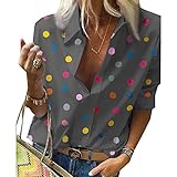 Nueva Blusa De Lunares para Mujer, Camisas De Manga Larga con Cuello Vuelto, Ropa De Calle, Blusa para Mujer