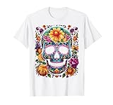 Floral Calavera Mexicana Día de Muertos Dia De Muertos Camiseta