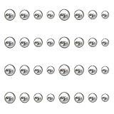 Juego de 32 piercings de bola de acero quirúrgico, bolas de 1,2 mm, bola de repuesto, bola de rosca de 3 mm, 4 mm, 5 mm, 6 mm, piercing para lengua, ombligo, nariz, labio, lengua, cejas, ombligo,
