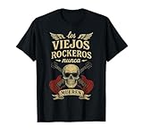 Los Viejos Rockeros Nunca Mueren Calavera Guitarras Rock Camiseta