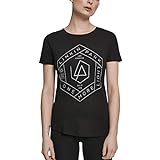 Linkin Park One More Light tee - Camiseta Ajustada para Mujer, con Logotipo, Nombre de la Banda y Letra de la canción