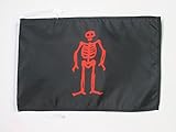 AZ FLAG Bandera Pirata Edward Lowe 45x30cm - BANDERINA con Calavera 30 x 45 cm cordeles