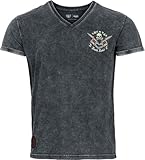 Rock Rebel by EMP Hombre Camiseta Gris con Estampado pequeño en la Parte Delantera y Gran Estampado en la Espalda L