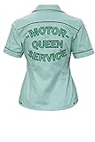 Queen Kerosin Motor Queen Blusas, Turquesa, XL para Mujer
