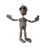 Accesorios de coche espeluznantes, accesorios para espejo retrovisor con colgante de calavera, regalo gótico, decoración divertida de esqueleto oscilante, adorno de resina para coche, accesorios