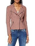 Only Onlava Faux Leather Biker Otw Noos Chaqueta, Rosa (Ash Rose Ash Rose), 42 Mujer