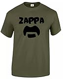 Camiseta de manga corta con diseño de calavera de punk, banda de rock, estilo irlandés, punk, rígido, de Frank Zappa, Camiseta verde militar con estampado negro, XL