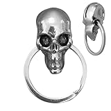 Genérico Llave De Calavera De Demonio, Llave De Cabeza De Calavera De Metal Gótico, Tapas De Llave De Calavera Creativa Con Anillo, Accesorios De Calavera De Terror Vintage