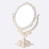 Domeilleur Espejo de maquillaje de escritorio giratorio vintage espejo cosmético espejo gótico espejo mariposa rosa decoración herramienta de belleza