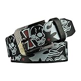 Cinturón para Hombre Hebillas Rock N Roll Estampado De Calavera Cinturón Pantalones Cinturón Adolescente Chicos Calle Hiphop Cinturón Accesorio De