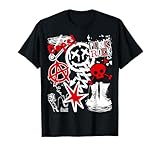 Punk's Not Dead Negro y Rojo Camiseta