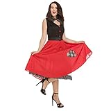 My Other Me Me-203881 Disfraz chica Ye para mujer, ajedrez, color negro y rojo, XS (Viving Costumes 203881)