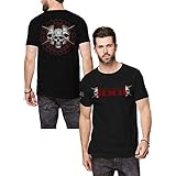 T-Shirt # L Unisex Black # Skull Spikes