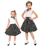 W WIDMANN - Disfraces infantiles años 50, falda con pañuelo, rockabilly, rock 'n' roll, bailarina, disfraces de carnaval