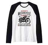 Motero Ropa Motera Mujer Hombre Retro Vintage Motor Moto Camiseta Manga Raglan