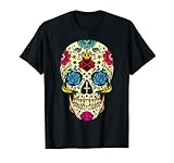 El Dia De Los Muertos Flor Calavera De Azucar Camiseta